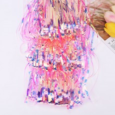 Market A 雷射閃亮派對門簾 1 x 4 m, 粉紅色, 2個