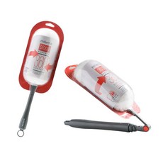 milema 短柄除塵撢子+長柄組, 白+灰, 1套