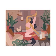 Play about 每日瑜伽女人 DIY 傑作畫 40 x 50cm套組, 混合顏色