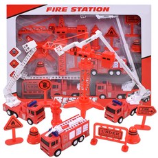 小津玩具救援現場消防車汽車套組, 混合顏色