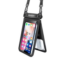 듀얼 대용량 휴대폰 방수팩, 블랙, 1개