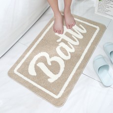 Market A Bath 簡約浴室墊 40 x 60 cm, 米色, 1個