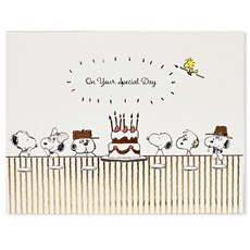 Hallmark Snoopy史努比立體生日賀卡 817107, 混和色, 1個