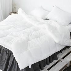 GYUARE 方格棉質四季薄被, 白色