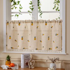 Monogent 廚房窗簾 迷你短簾, 單一顏色( Type D)