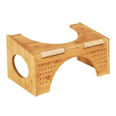 小麥購物 竹製馬桶凳 L104, 咖啡色