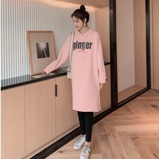 새로운 바람 대형 후드 출산 스웨터 임산부 원피스