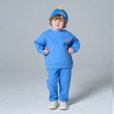 KIDSCOMO 男童款英文刷毛長袖套裝