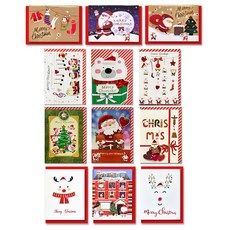 Yeongwon E10-3 &10 聖誕卡 12款套組, 混合顏色, 12個