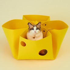 貓咪起司餃子遊戲隧道 均碼, 黃色