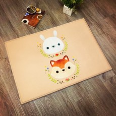 귀여운 동물 일러스트 발매트, 여우토끼