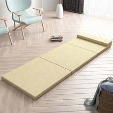 타니코튼 다용도 고탄성 접이식 매트리스 120 x 200 x 6 cm, 노랑