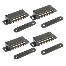 Choice五金 不鏽鋼磁吸門扣 黑色, 4個