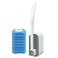 BANGJIASHI 壁掛馬桶刷 附一次性馬桶刷頭 海洋8個, 灰色, 1組