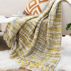 Wither Home 清爽黃色混搭毛毯