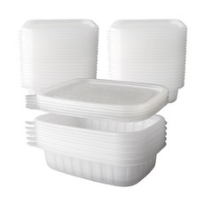 Bloom at home 方形半透明粥品容器 小號套組, 25套