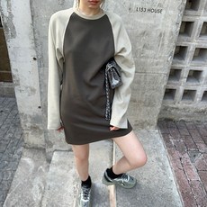 구디프 버터리 나그랑 배색 원피스