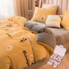 優質絲絨被套+棉被固定夾6入組 B14, 款式11(被套)