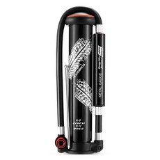 ROCKBROS 洛克兄弟 攜帶式高壓自行車打氣筒 LD-0510, 1個, 黑色