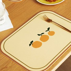 水果餐桌墊2入, 淺褐色, 40*30cm