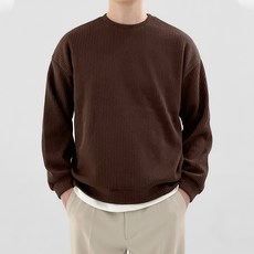 캐주얼 골지 맨투맨 T2938