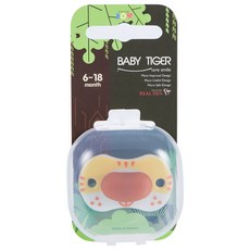 퍼기 TPE 노리개 젖꼭지, BABY TIGER 호랑이, 6~18개월, 1개