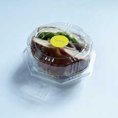八角漢堡一次性盒 + 黃色貼紙套組, 盒子 + 貼紙, 20套
