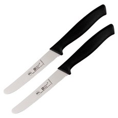 Atlantic Chef 六協 鋸齒水果刀, 黑色, 2個