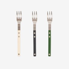 Bogen Brisha 緞面餐具茶叉3件組, 1套, 香草, 黑色, 綠色