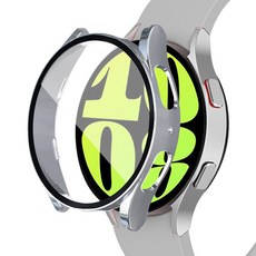 SimplyRoar 鋼化玻璃全覆蓋保護殼, 銀色, 1個