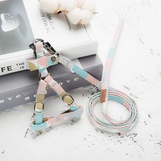 카르노코리아 물방울 패턴 하네스 세트 M, 핑크, 1세트