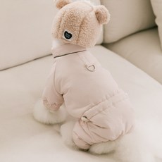 PETSLAND 寵物Air-fit連身羽絨衣, 淺粉色, 1個