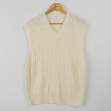 PLAYS 男式 V 領針織扭絞合身背心