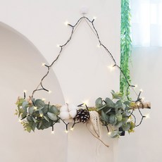 白樺樹掛飾 + 燈泡組, 尤加利, 高度 45cm