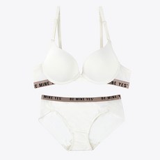 예스 여성용 밴드로고 포인트 브라 + 햄팬티 세트