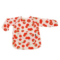 bebe chouette 孩童印花長袖美術圍裙, 番茄款