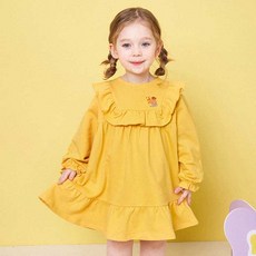 mollimelli 女童糖果荷葉邊棉質連衣裙