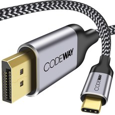 CODEWAY USB Type-C 轉 DP 傳輸線, 1.8m, 1個