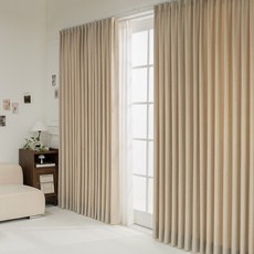 ARACNE Lavie 形狀記憶遮光窗簾 掛鉤式 2入, 象牙白