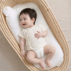스타도어 신생아용 파스텔순면 반팔 배냇저고리