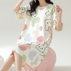 소니오 파스텔 원피스 잠옷 임부 홈웨어