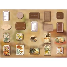 Mazing Choice 手帳裝飾貼紙 C款, 1套, C7 棕色