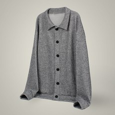 PLAYS 男士翻領基本款羅紋針織開襟衫