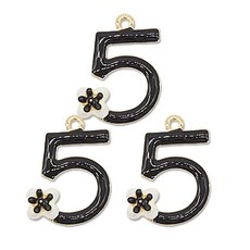 고급 진주 큐빅 보석 포인트 넘버5 펜던트 3p