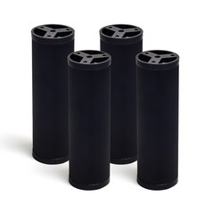 把手世界 鋁製皺褶腳柱 黑色 150mm, 4個