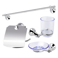 MONESPACE 不鏽鋼 浴室配件 800 四件組, 1組