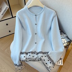 Awesomeful 女款Serianne荷葉邊針織開襟衫 A25WC092402