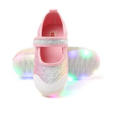오즈키즈 여아용 반짝반짝 LED 슬립온