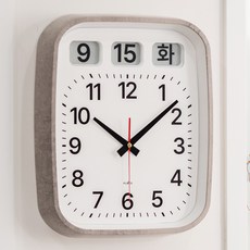 플라이토 이잉크 캘린더 플립 인테리어 무소음 벽시계, 마블