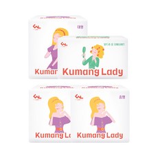 Kumang 超薄衛生棉 M號 14入*3組+超薄衛生巾 翼型 L號 12入+超長夜用衛生棉 翼型 6入, 1套